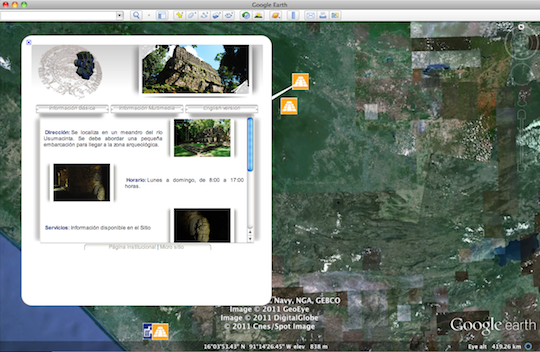 Aprovecha INAH Google Earth para difundir el patrimonio cultural del país