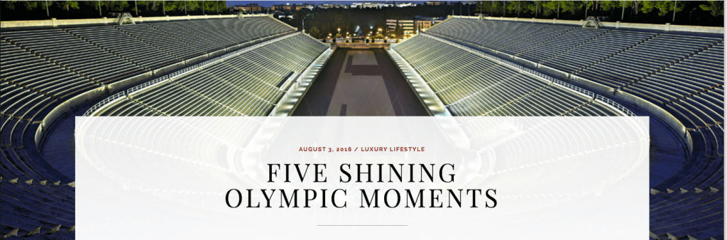FIVE SHINING OLYMPIC&nbsp;MOMENTS